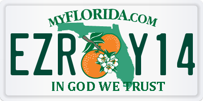 FL license plate EZRY14