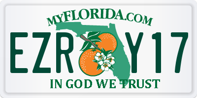 FL license plate EZRY17