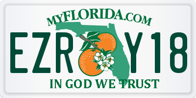 FL license plate EZRY18