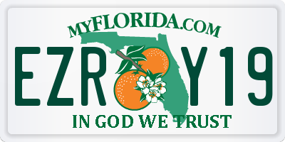 FL license plate EZRY19