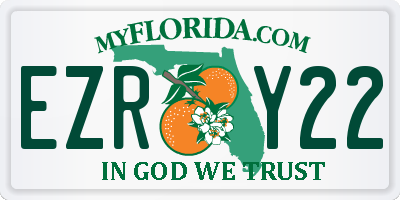 FL license plate EZRY22