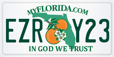 FL license plate EZRY23