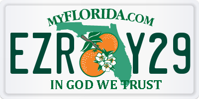 FL license plate EZRY29