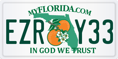 FL license plate EZRY33