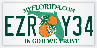 FL license plate EZRY34