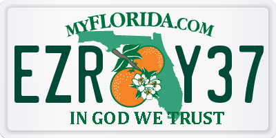 FL license plate EZRY37