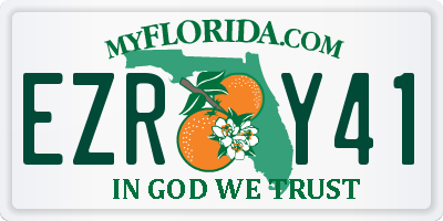 FL license plate EZRY41