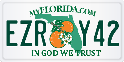 FL license plate EZRY42