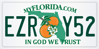 FL license plate EZRY52