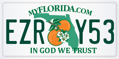 FL license plate EZRY53