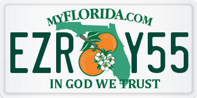 FL license plate EZRY55