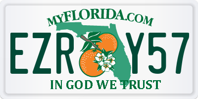 FL license plate EZRY57