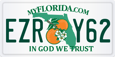 FL license plate EZRY62