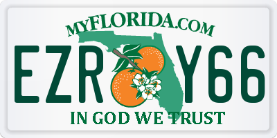 FL license plate EZRY66