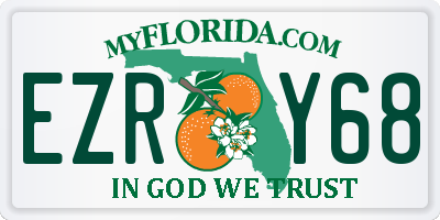 FL license plate EZRY68