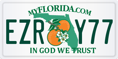 FL license plate EZRY77