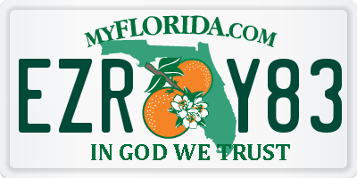 FL license plate EZRY83