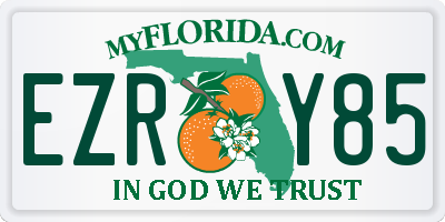 FL license plate EZRY85