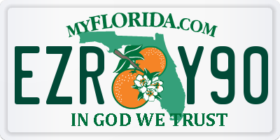 FL license plate EZRY90