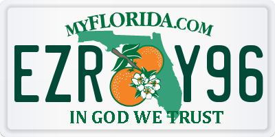 FL license plate EZRY96