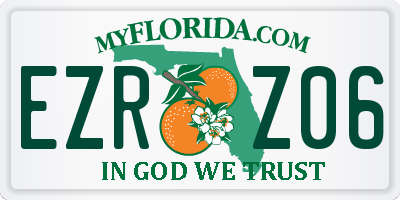 FL license plate EZRZ06