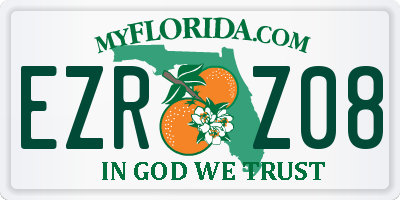 FL license plate EZRZ08