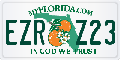 FL license plate EZRZ23