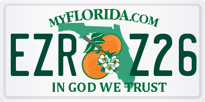 FL license plate EZRZ26