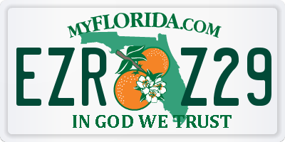 FL license plate EZRZ29