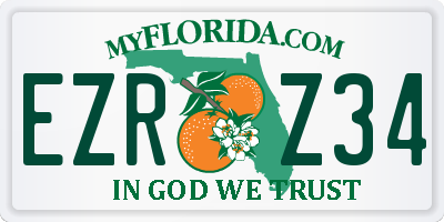 FL license plate EZRZ34