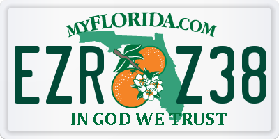 FL license plate EZRZ38