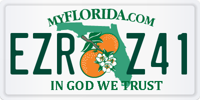 FL license plate EZRZ41