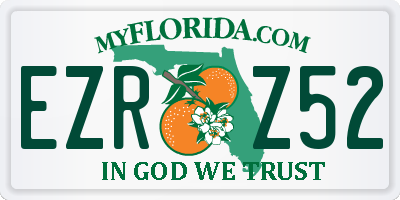 FL license plate EZRZ52