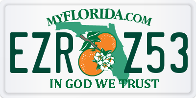 FL license plate EZRZ53