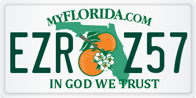 FL license plate EZRZ57