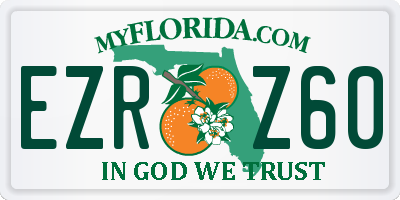 FL license plate EZRZ60