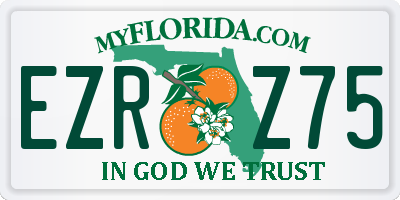 FL license plate EZRZ75