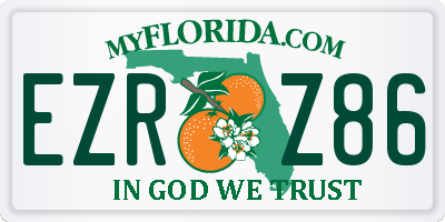 FL license plate EZRZ86