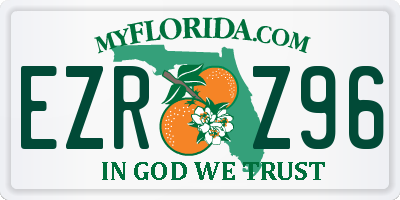 FL license plate EZRZ96