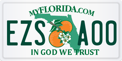 FL license plate EZSA00