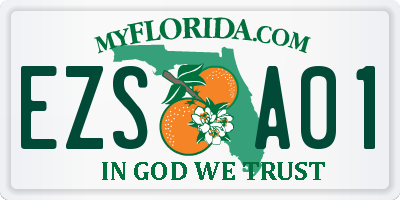 FL license plate EZSA01