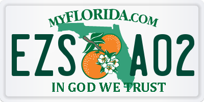 FL license plate EZSA02