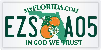 FL license plate EZSA05