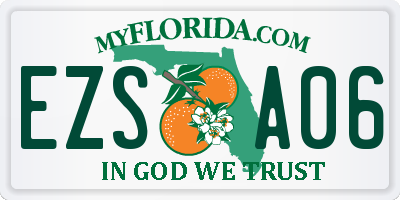 FL license plate EZSA06