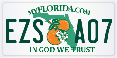 FL license plate EZSA07