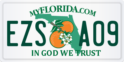 FL license plate EZSA09