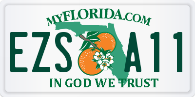 FL license plate EZSA11