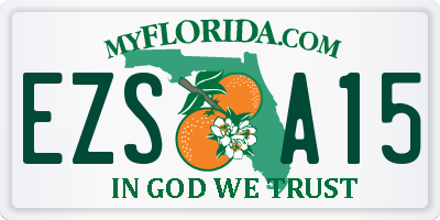 FL license plate EZSA15