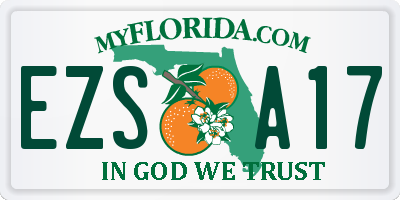 FL license plate EZSA17