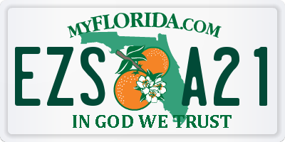 FL license plate EZSA21